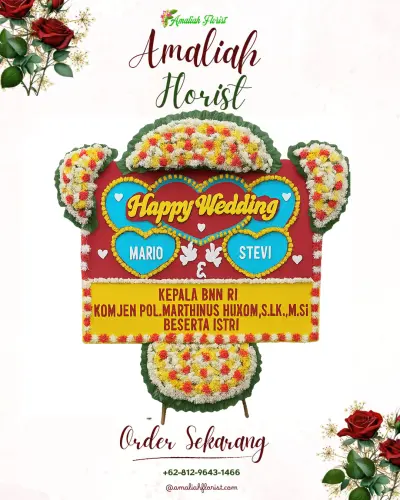 Karangan Papan Bunga Pernikahan di Cimahi Tengah